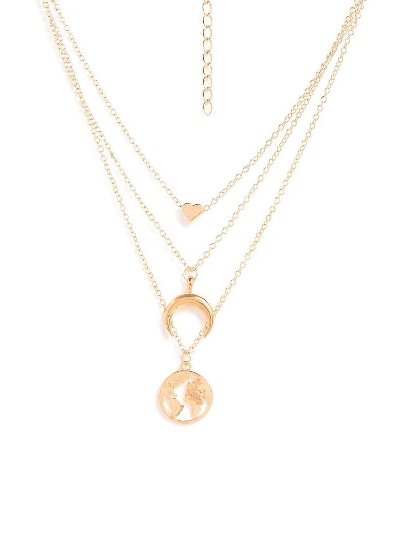 SOHI Set Of 3 Designer Artificial Chain Necklace Jewellery