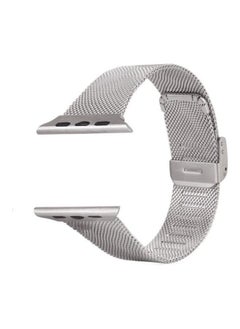 Milanese Stainless Steel Watchband For Apple Watch Series 7/6/5/4/3/2/1/SE 42/44/45mm Silver