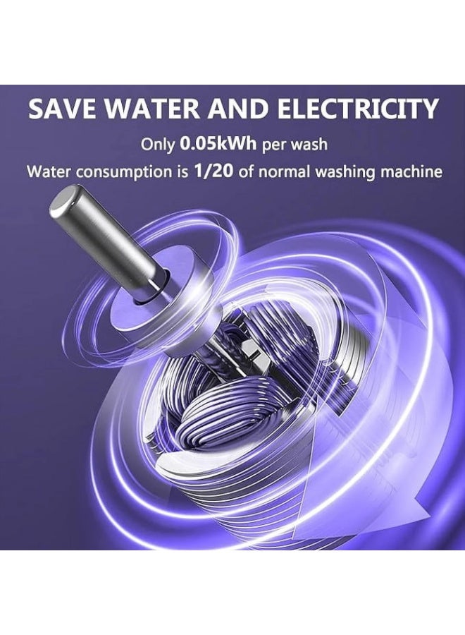 Inabyte 8L Portable Mini Washing Machine | Blue Light Sterilization, Touch Screen Digital Timer, for Baby Clothes/Underwear/Socks, Ideal for Apartment/Dorm/Hotel/Travel - Image 4
