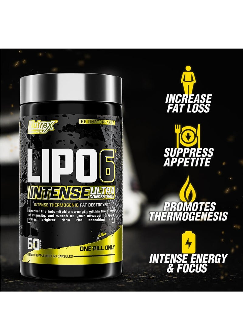 Nutrex Research Nutrex research, Lipo 6 Intense Ultra Concentrate, 60 Caps  - Image 2