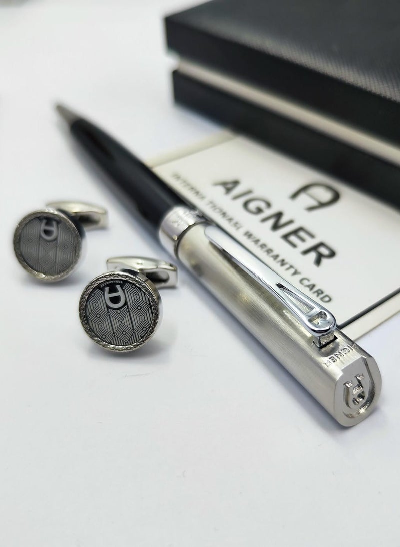 Aignis New Aigner pen and cufflink, latest version 