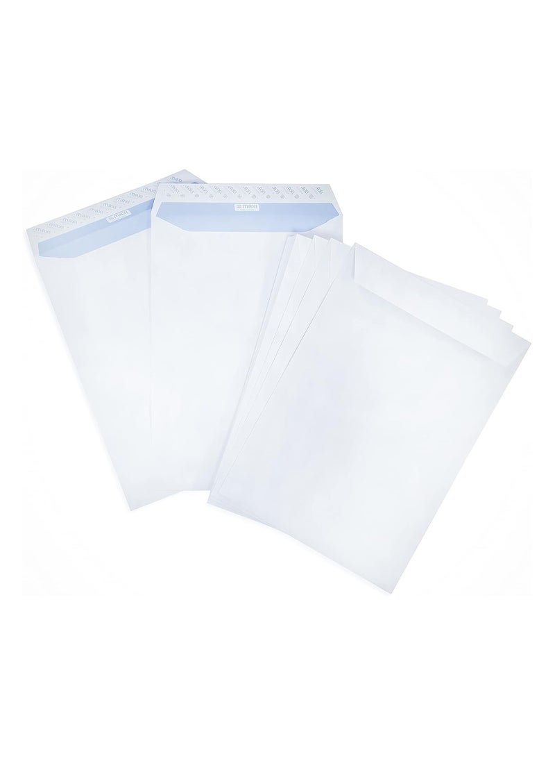 Maxi Maxi White A4 Envelopes 100Gsm 12.75"x9" Peel & Seal 25pcs Pack  - Image 3