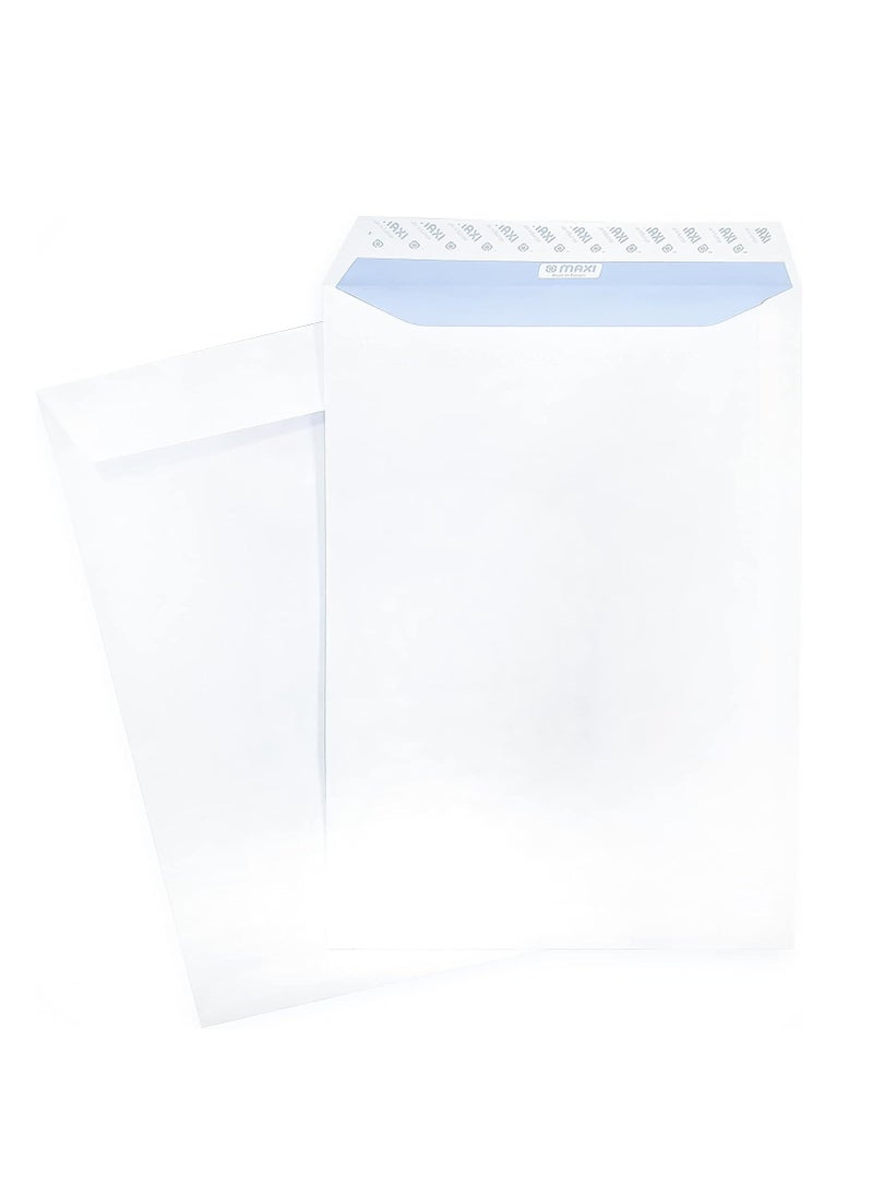 Maxi Maxi White A4 Envelopes 100Gsm 12.75"x9" Peel & Seal 25pcs Pack  - Image 2
