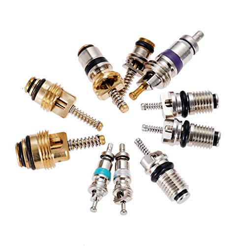 Mtsooning مجموعة ملحقات صمامات تكييف الهواء Mtsooning 102PCS، صمامات الإطارات AC R12 R134A وأداة إزالة وتركيب، مجموعة صمامات R134A لإصلاح تكييف الهواء في السيارات - Image 4