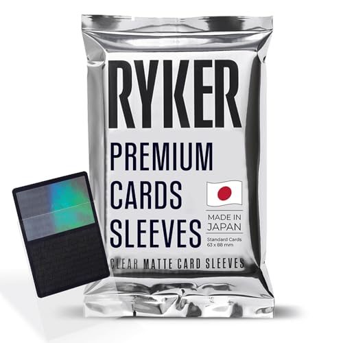 Ryker أكمام رايكر بحجم قياسي أكمام بطاقات غير لامعة متوافقة مع ماجيك ذا غاثرينغ MTG وبطاقات بوكيمون وألعاب الطاولة 1 عبوة شفافة - Image 1