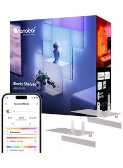 Nanoleaf Blocks Shelves Add-on Kit | 2 Shelves, Ultra Thin Stainless Steel Shelves Design for Stylish Presentation of Collectibles, Easy Screw Mounting (Screws Included)  - Image 5