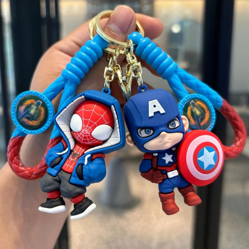 FowWelt Cartoon Characters Keychain for Girls Boys, Cute Silicon Keychains Accessories Keyring Key Purse Backpack Car Charms for Kids Gifts - Image 2