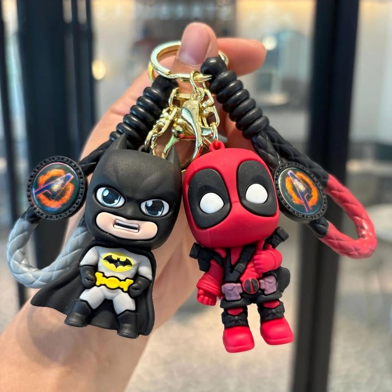 FowWelt Cartoon Characters Keychain for Girls Boys, Cute Silicon Keychains Accessories Keyring Key Purse Backpack Car Charms for Kids Gifts - Image 3