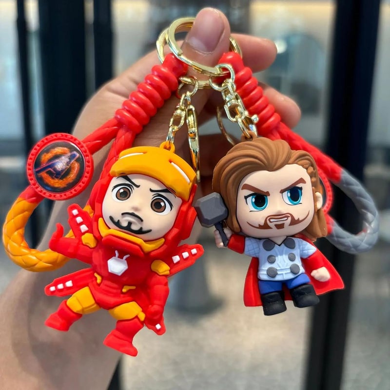 FowWelt Cartoon Characters Keychain for Girls Boys, Cute Silicon Keychains Accessories Keyring Key Purse Backpack Car Charms for Kids Gifts - Image 5