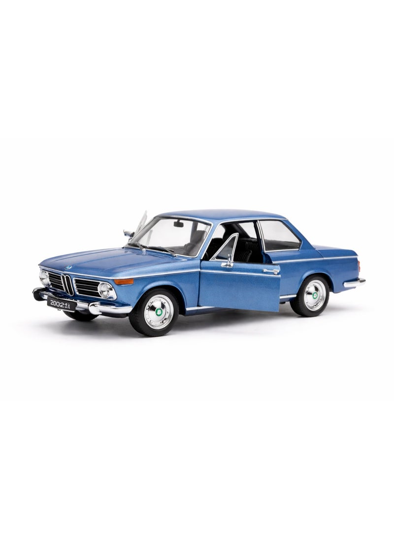 Welly Classic BMW 2002 Ti 1968 Die-Cast Model Car 1:24 Scale –Blue - Image 1