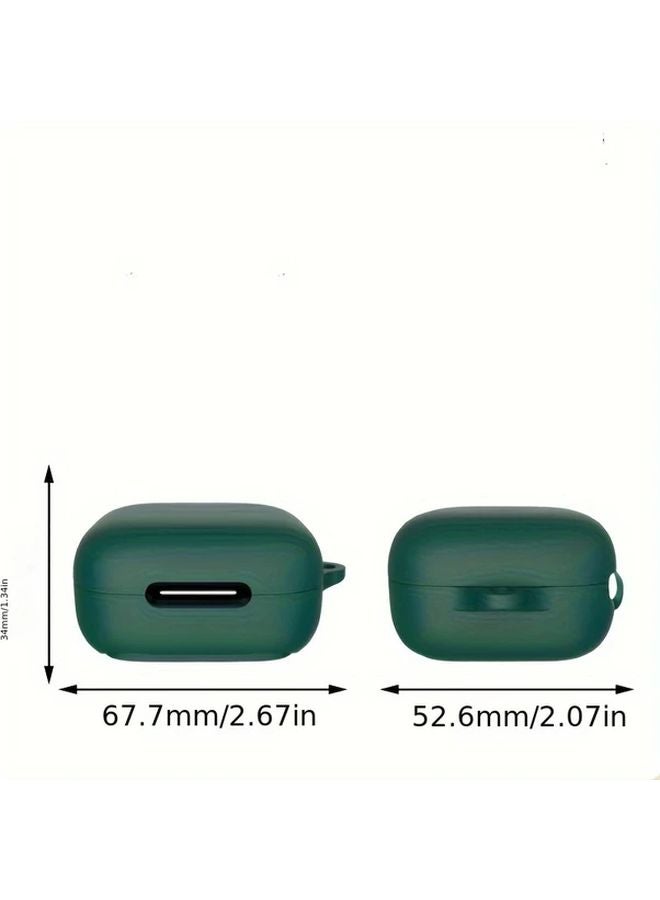 غطاء واقي من السيليكون لحافظة سماعات Soundcore P30i اللاسلكية - أسود - مزود بخطاف مجاني مضاد للسقوط ومقاوم للغبار - Image 3
