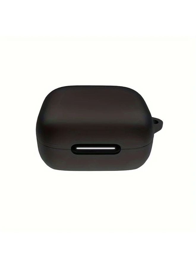 غطاء واقي من السيليكون لحافظة سماعات Soundcore P30i اللاسلكية - أسود - مزود بخطاف مجاني مضاد للسقوط ومقاوم للغبار - Image 1