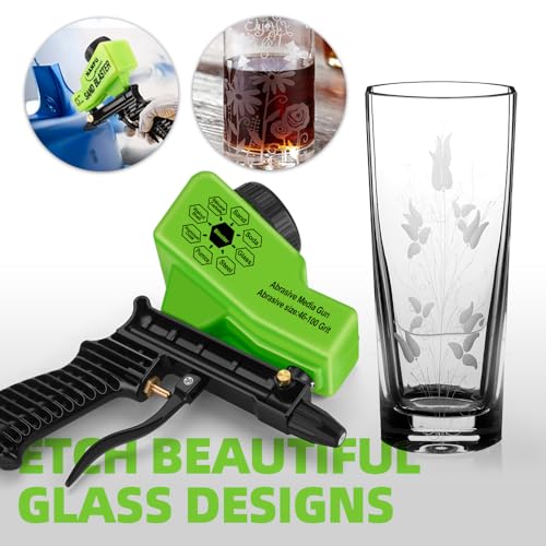 NANPU Light-Duty Air Sandblaster Gun Kit with Gravity Feed, Metal Nozzle, Plastic Body, for Small Project Surface Prep, Paint & Rust Removal, Metal/Wood/Glass Etching, Requires Air Compressor - Image 4