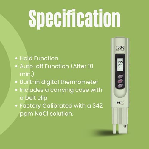 HM Digital TDS-3 Handheld TDS Meter with Carrying Case - Image 4
