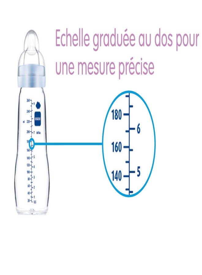 MAM BIBERON VERRE 0 MOIS ET + Garden Blanc Tétine Débit 1 (170 ml) - Image 5