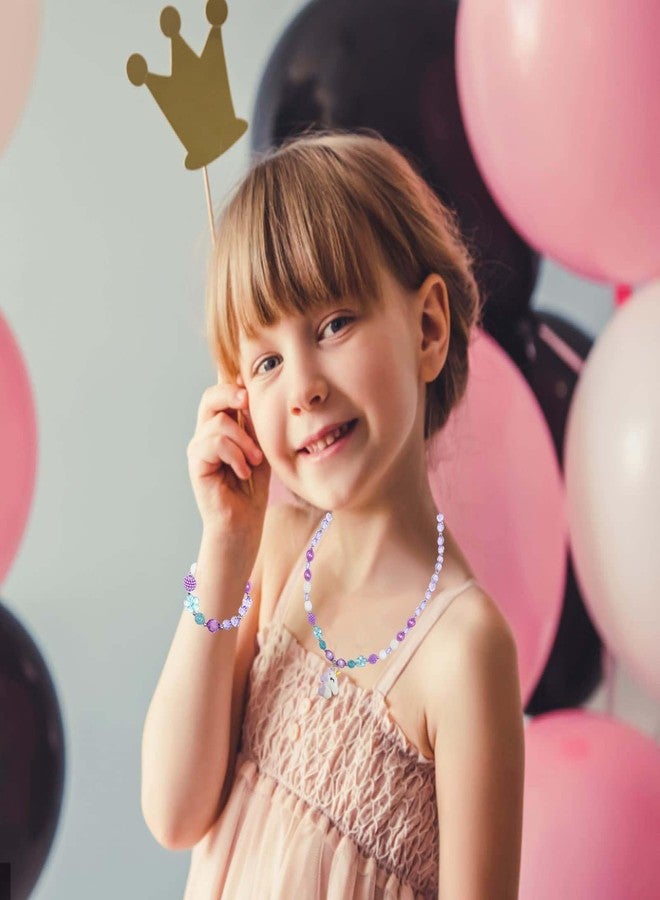 DkakoJew Jewelry Set For Girls Unicorn Necklace Bracelet Set Necklace For Girls Jewelry Set Halloween Christmas Birthday Gift over 3 years old. - Image 4