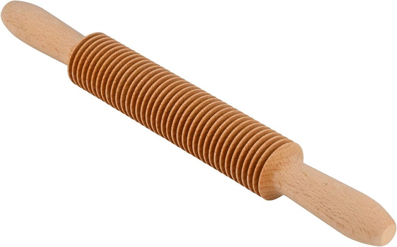 Beech Wood 3mm Spaghetti Pasta Cutter Noodle Lattice Roller Docker Dough Cutter Wooden Rolling Pin Spaghetti Pasta Maker Beechwood Noodle Cutter Rolling Pin Kitchen Cooking Tools