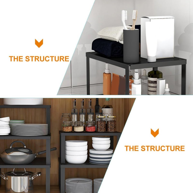 Medium Size Metal Seasoning Rack and Pan Holder Kitchen Storage Organizer - Image 4