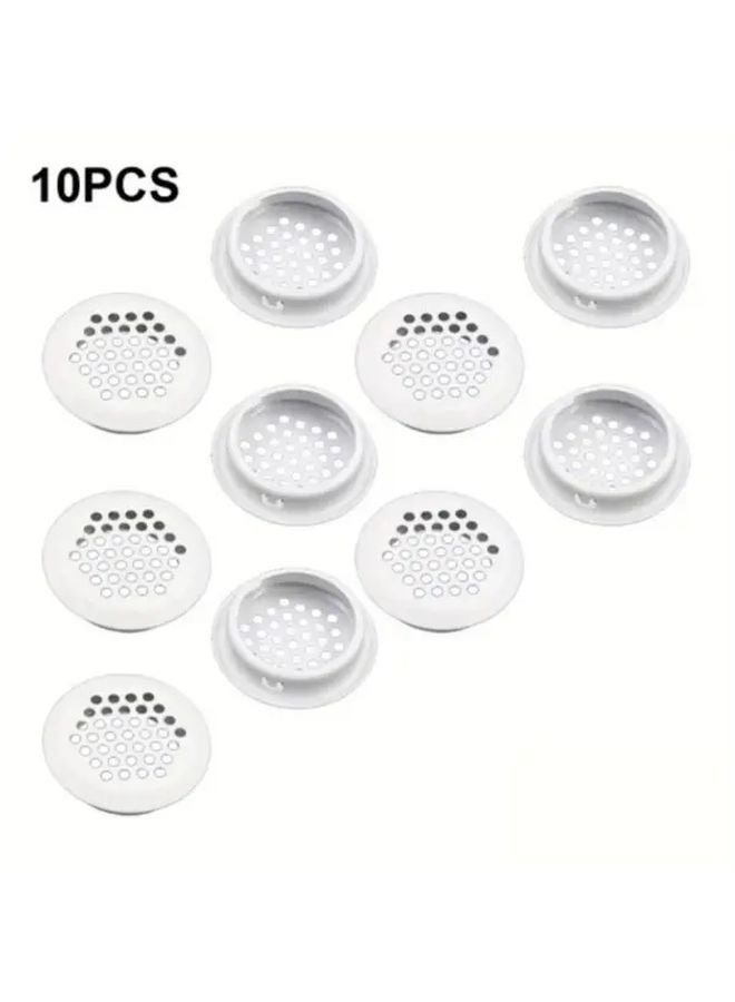 10pcs White Stainless Steel Ventilation Grilles For Wardrobe Air Circulation - Image 1