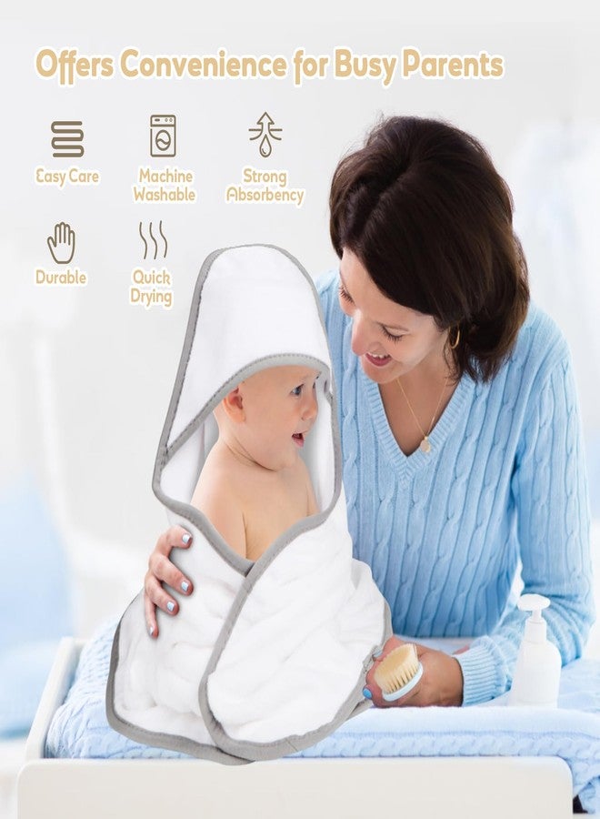 منشفة بغطاء رأس من يونيميد للأطفال حديثي الولادة، عبوة من قطعتين من مناشف الأطفال المصنوعة من الصوف المرجاني الناعم، مناشف استحمام فائقة الامتصاص، كمية كبيرة للأطفال الرضع والأطفال الصغار، مستلزمات أساسية لحديثي الولادة - 30 × 30 بوصة - وردي وأبيض - Image 5