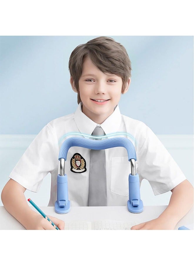 Generic Sitting Posture Corrector for Kids,Adjustable Vision and Spine Protector,Students Reading and Writing Sitting Posture Corrector,Children Back Straightener, Posture Trainer (blue)  - Image 1