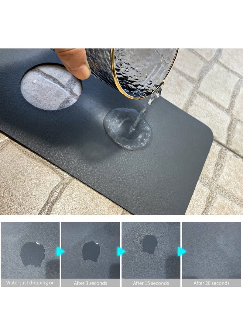 Excefore Faucet Absorbent Mat, Protector for Kitchen and Bathroom Sink, Drying Mat for Kitchen Counter, Sink Splash Guard, Faucet Handle Drip Catcher Tray, Drying Pad  - Image 5