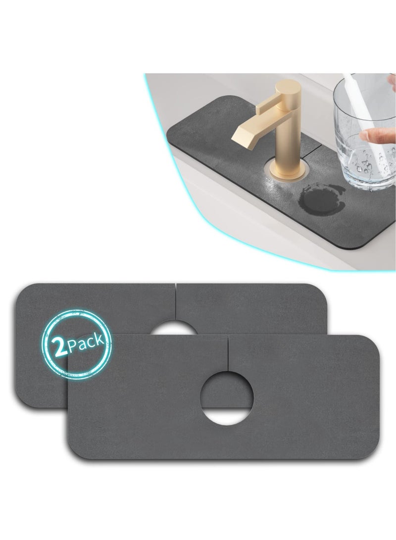 Excefore Faucet Absorbent Mat, Protector for Kitchen and Bathroom Sink, Drying Mat for Kitchen Counter, Sink Splash Guard, Faucet Handle Drip Catcher Tray, Drying Pad  - Image 4