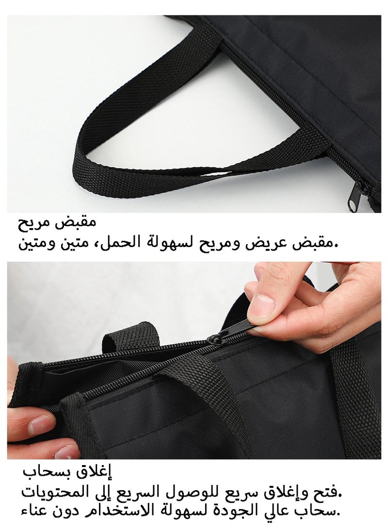 أفاكرافت حقيبة الغداء، حقيبة الغداء القابلة لإعادة الاستخدام، صندوق الغداء للنساء البالغات والرجال، حقيبة معزولة تنطبق على العمل، أسود - Image 5