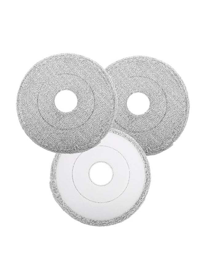 3pcs Mop Cloth Flat Floor Mop Cleaning Mop Household Wet & Dry Mops Microfiber Rotation Mop Refills Cleaning Mop Heads Round Mop Pads Cloth Mop Head Cotton Replace Mop Heads Steam - Image 1