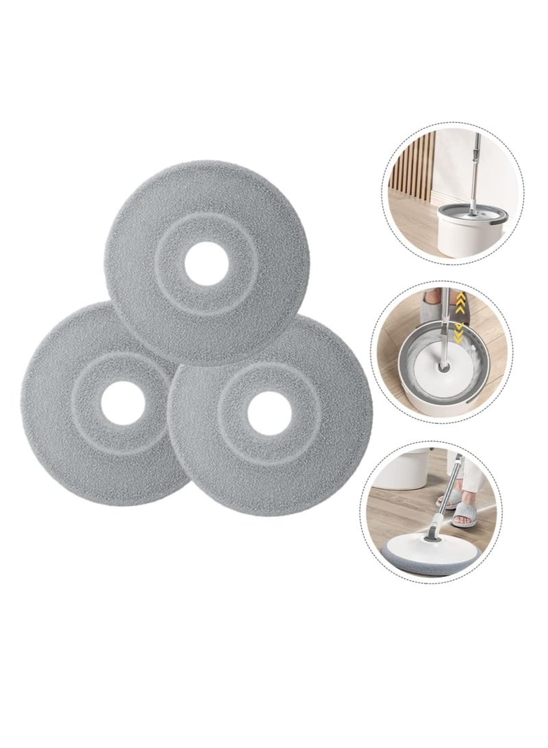 3pcs Mop Cloth Flat Floor Mop Cleaning Mop Household Wet & Dry Mops Microfiber Rotation Mop Refills Cleaning Mop Heads Round Mop Pads Cloth Mop Head Cotton Replace Mop Heads Steam - Image 5