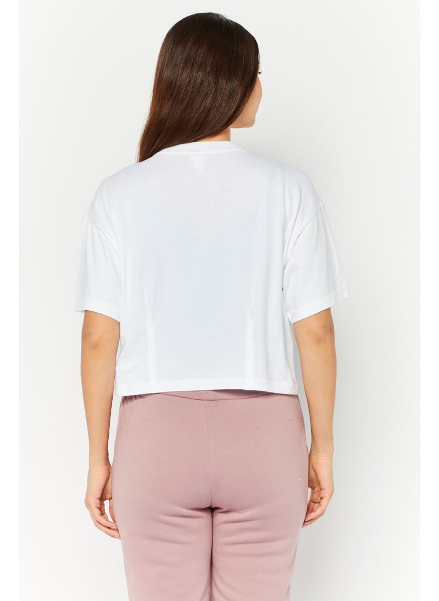 Champion Women Sportswear Fit Short Sleeve Outdoor Top, White  - Image 5