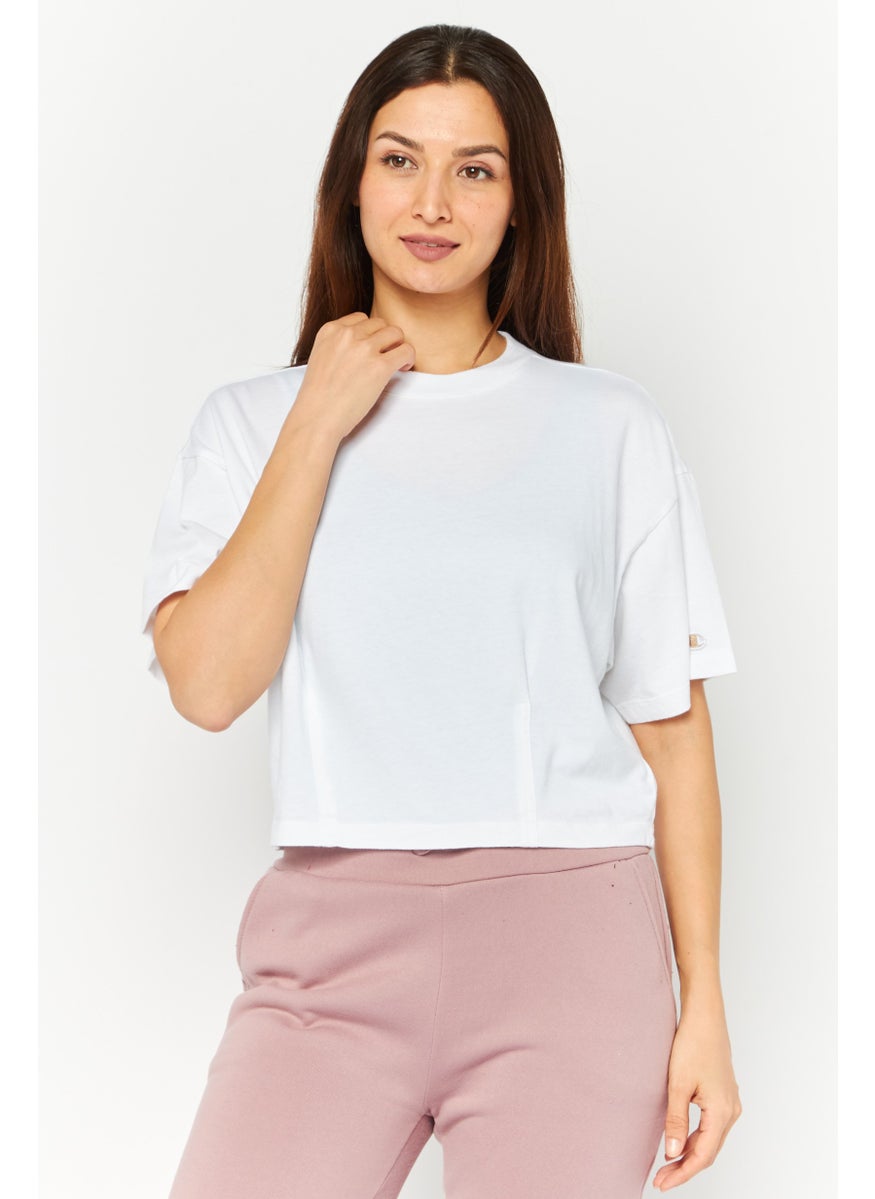 Champion Women Sportswear Fit Short Sleeve Outdoor Top, White  - Image 1