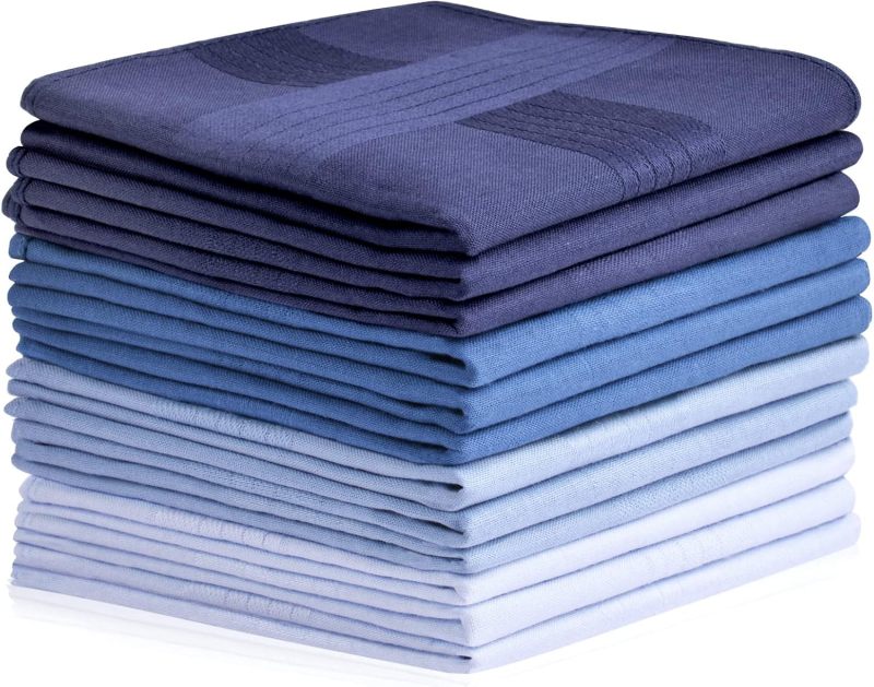 Men's Handkerchiefs Handbags Handkerchiefs Business and Informal Set, Cotton Handkerchief Handkerchiefs and Soft Men's Suit, Cloth Handkerchiefs Gift for Men - Image 1