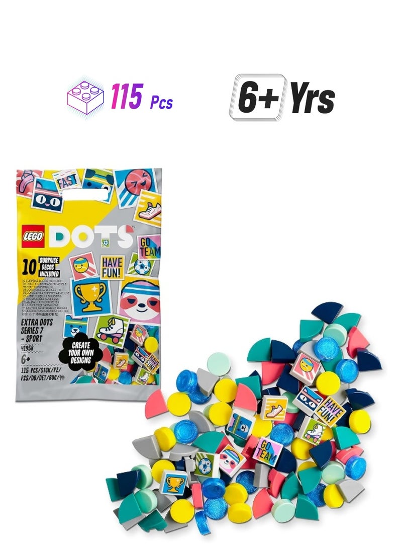 LEGO DOTS Extra DOTS Series 7 – SPORT 41958 DIY Decoration Kit (115 Pieces) - Image 1