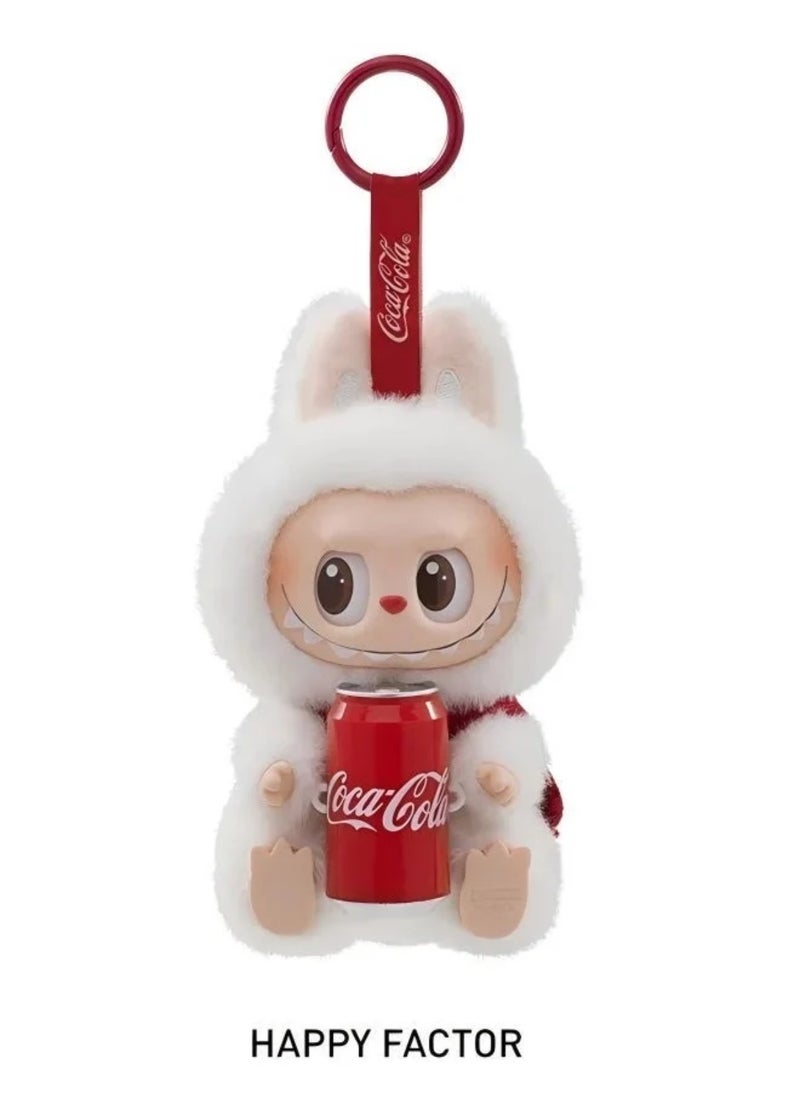 Plush Toy Made in China POP Doll MART Coke Series White Labubu Stand Models Bubble Mart Series Sit Sit Party Stand Up Model Tide Play Vinyl Face Plush Blind Box Coke Labubu Plush Toys Doll Selectable Including Hidden China Version for Kids Adults Boy Girls Soft Plush Birthday Gifts for Children