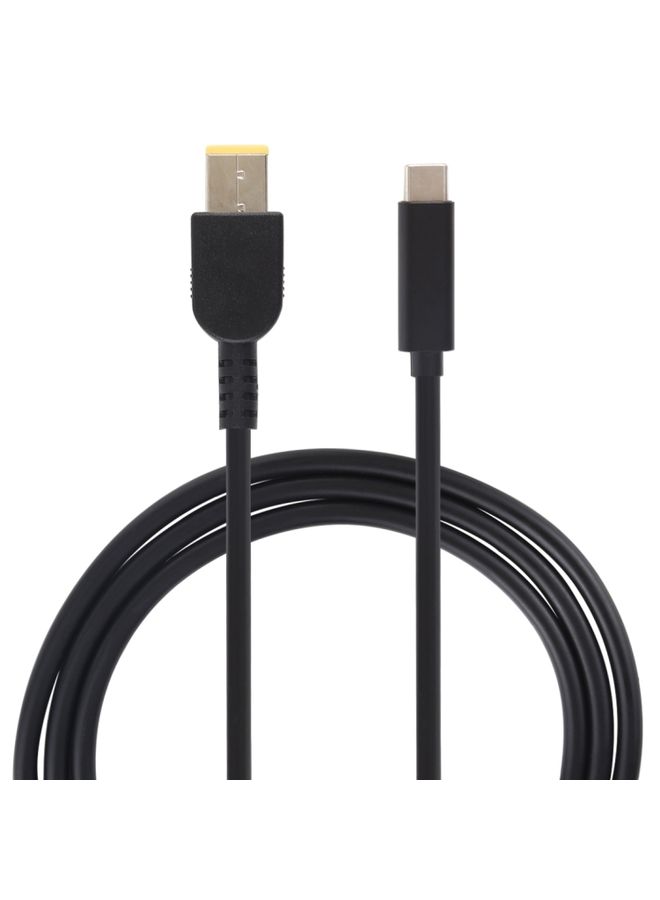 BURAQ USB-C / Type-C to Big Square Male Laptop Power Charging Cable for Lenovo, Cable Length: about 1.5m(Black) - Image 2