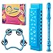 EAST TOP 3Pcs Recorder Musical Instrument Set Including HarmonicaFluteTambourine for KidsChildrenStudents Playing As Gift Blue Color - Image 3