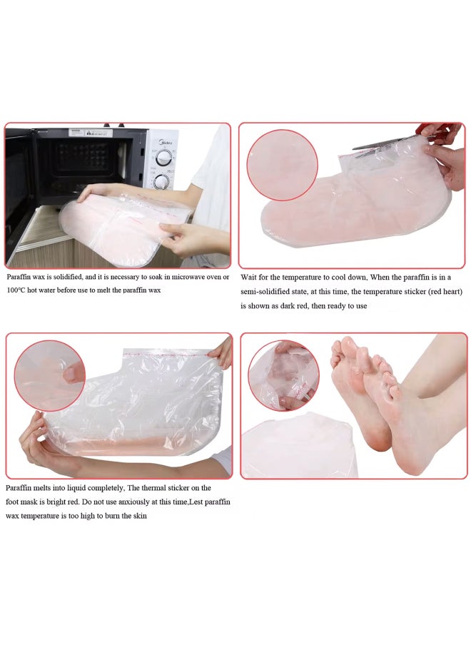 brunson - 2 Pieces Nourishing Paraffin Wax Soocks - Disposable Feet Paraffin Gloves Spa Treatment - Deep Hydration And Softness - Moisturizing Pedicure Socks Wax - Image 1