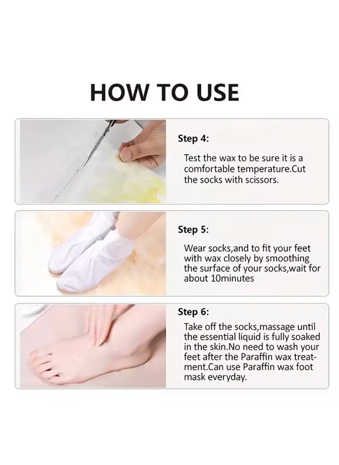 brunson - 2 Pieces Nourishing Paraffin Wax Soocks - Disposable Feet Paraffin Gloves Spa Treatment - Deep Hydration And Softness - Moisturizing Pedicure Socks Wax - Image 1