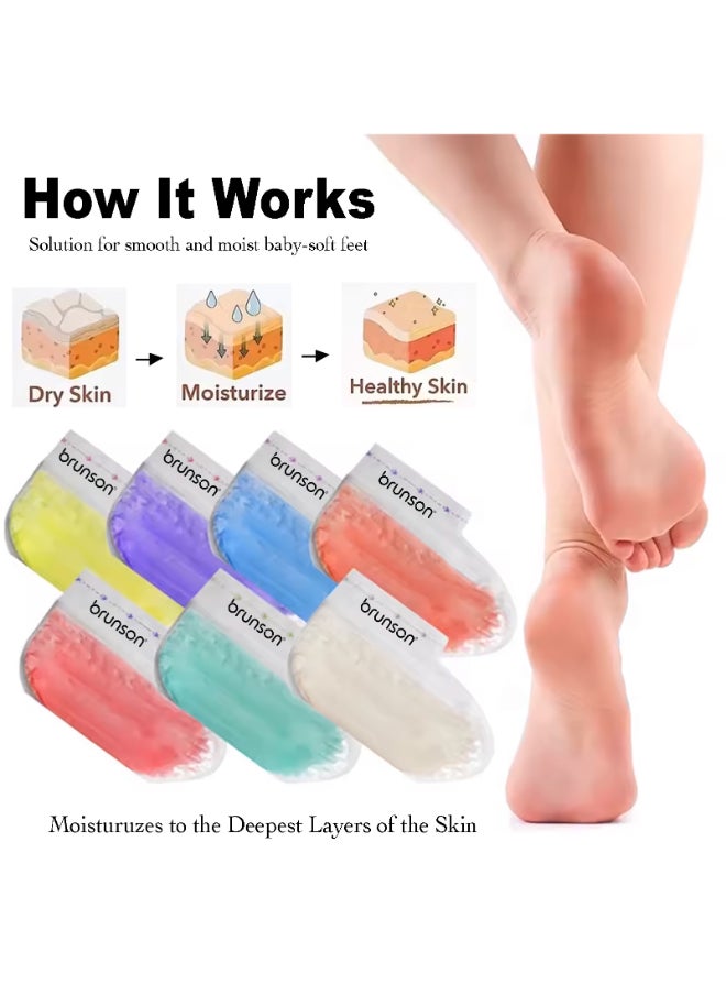 brunson - 2 Pieces Nourishing Paraffin Wax Soocks - Disposable Feet Paraffin Gloves Spa Treatment - Deep Hydration And Softness - Moisturizing Pedicure Socks Wax - Image 1