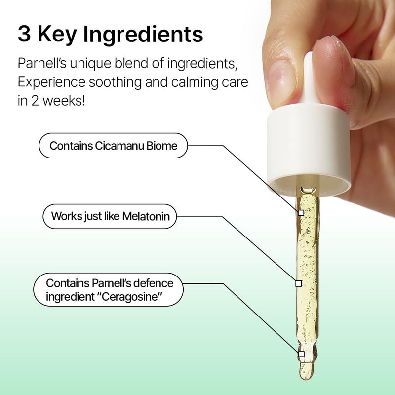 Parnell Cicamanu 92 Serum (1.01 Fl Oz) 30ml | Melatonin, Centella Asiatica | Ceramide for Overnight Recovery & Soothing Irritated Skin | Targets Hyperpigmentation & Deep Hydration | Korean Skin Care - Image 4