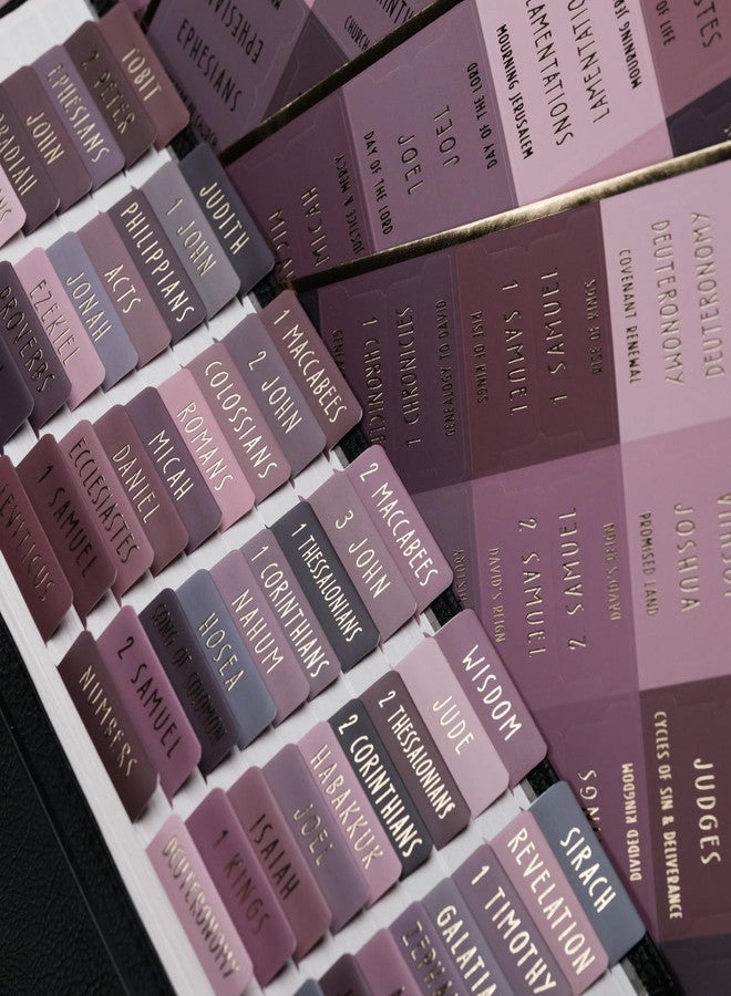 UPAFEXXI-Laminated Bible Tabs with Book Summaries(Gold Foil Embossed Lettering), Bible Tabs for Women and Men, Reposition Large Print Stickers, Easy to Read, 80Chapters Labels for Easy Navigation - Image 1