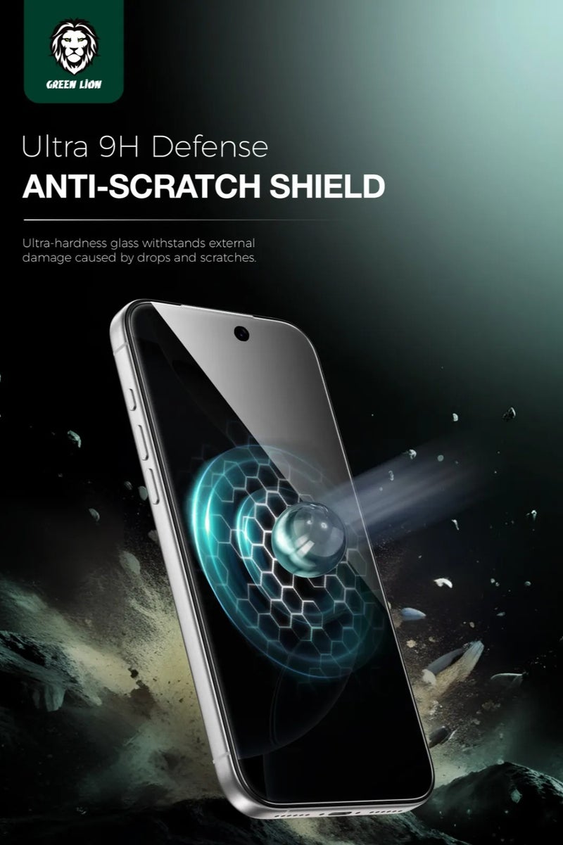 GREEN LION 9H Steve Privacy Anti-Peeping Glass iPhone 17 with Blocked Side Viewing & Grease Resistance / Highly Responsive / -Anti Fingerprint - Black Edge/Privacy - Image 4