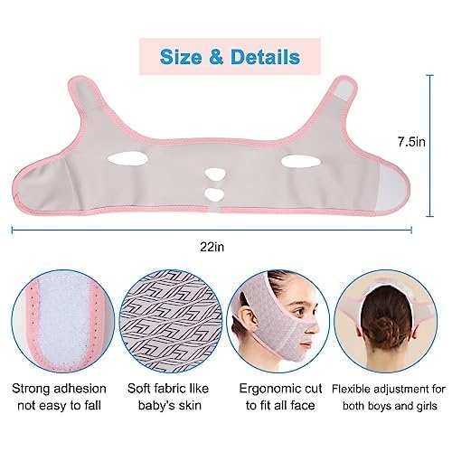 Generic Facial Slimming Belt Double Chin Reducer Reusable VShape Face Mask for Men Women Facial Shaped UPLift Belt Slim Cheeks Lifting Jaw Line Shaper Anti Wrinkle 34 - Image 3