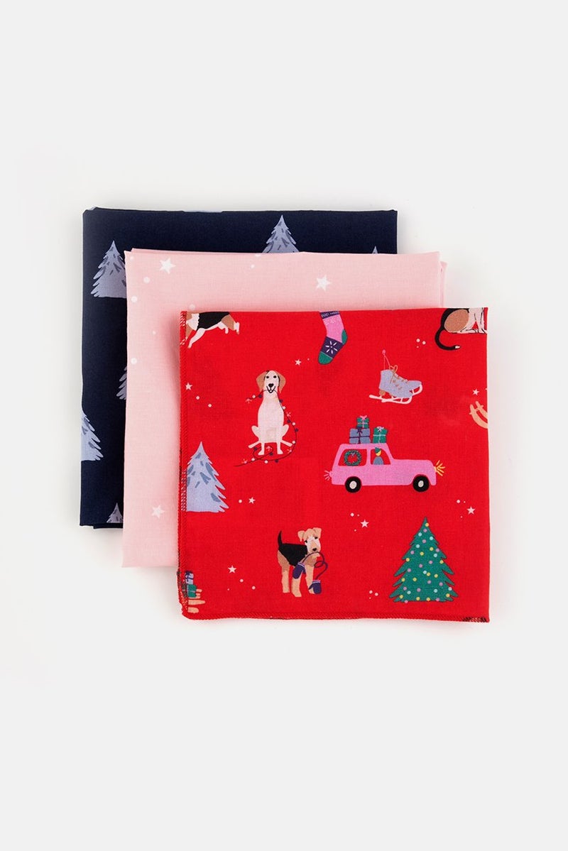 Tchibo Fabric Wrapping Paper, Red and Navy - Image 1