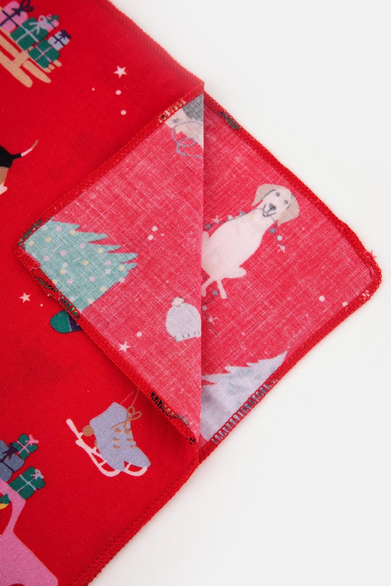 Tchibo Fabric Wrapping Paper, Red and Navy - Image 2