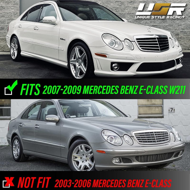 USR UNIQUE STYLE RACING أضواء علامة الجانب USR 07-09 W211 - مصابيح علامة الجانب لمصد السيارة الأمامي لمرسيدس بنز E Class - Image 2