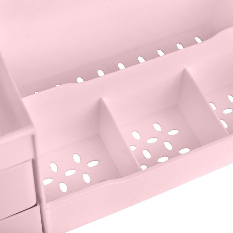 KRYLAR Large Capacity Cosmetic Storage Box Makeup Container Desktop Drawer Organizer For Women Jewelry Nail Polish Makeup Container Desktop Sundries Storage Box, Plastic Stationary Box-Color:-pink - Image 5