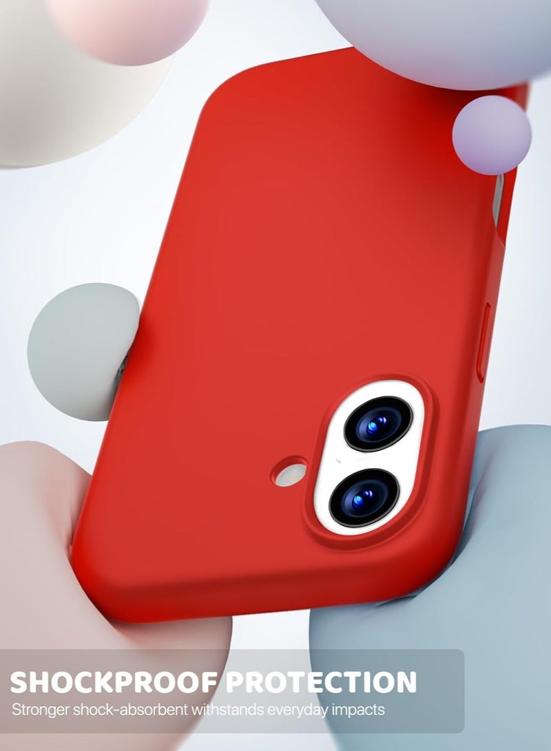 MUDISO iPhone 17 Case Premium Liquid Silicone Cover with 2-Pack Full HD 9D Tempered Glass For iPhone 17 Soft Touch Anti-Scratch with Microfiber Lining Cover For iPhone 17 6.3-inch - Image 4