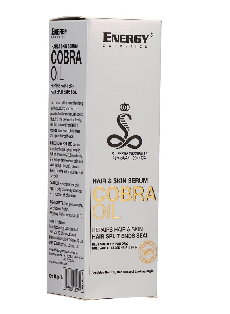 ENERGY COBRA OIL HAIR&SKN SERUM 60ML